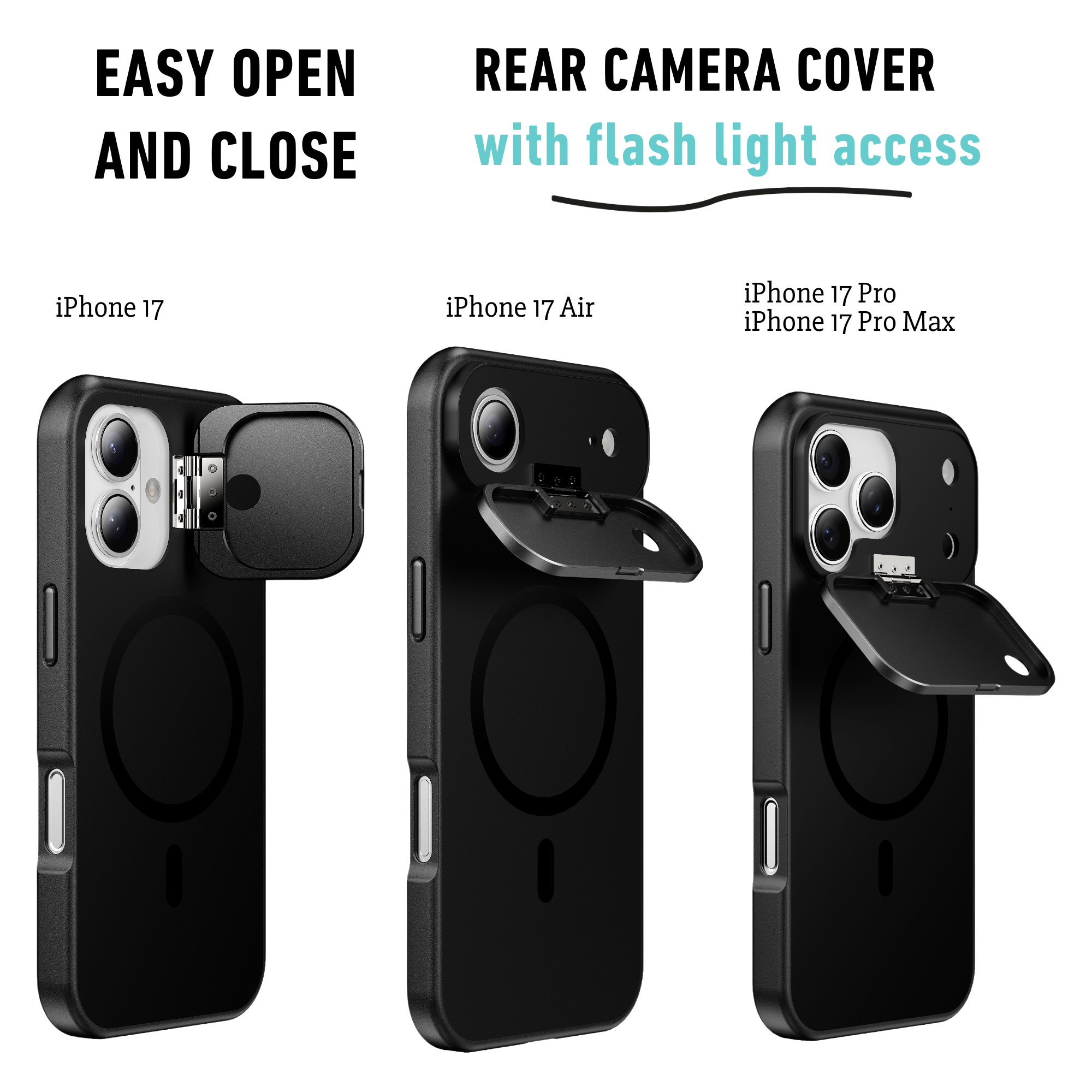 iPhone 17 privacy case with camera cover and lens protector – Spy-Fy
