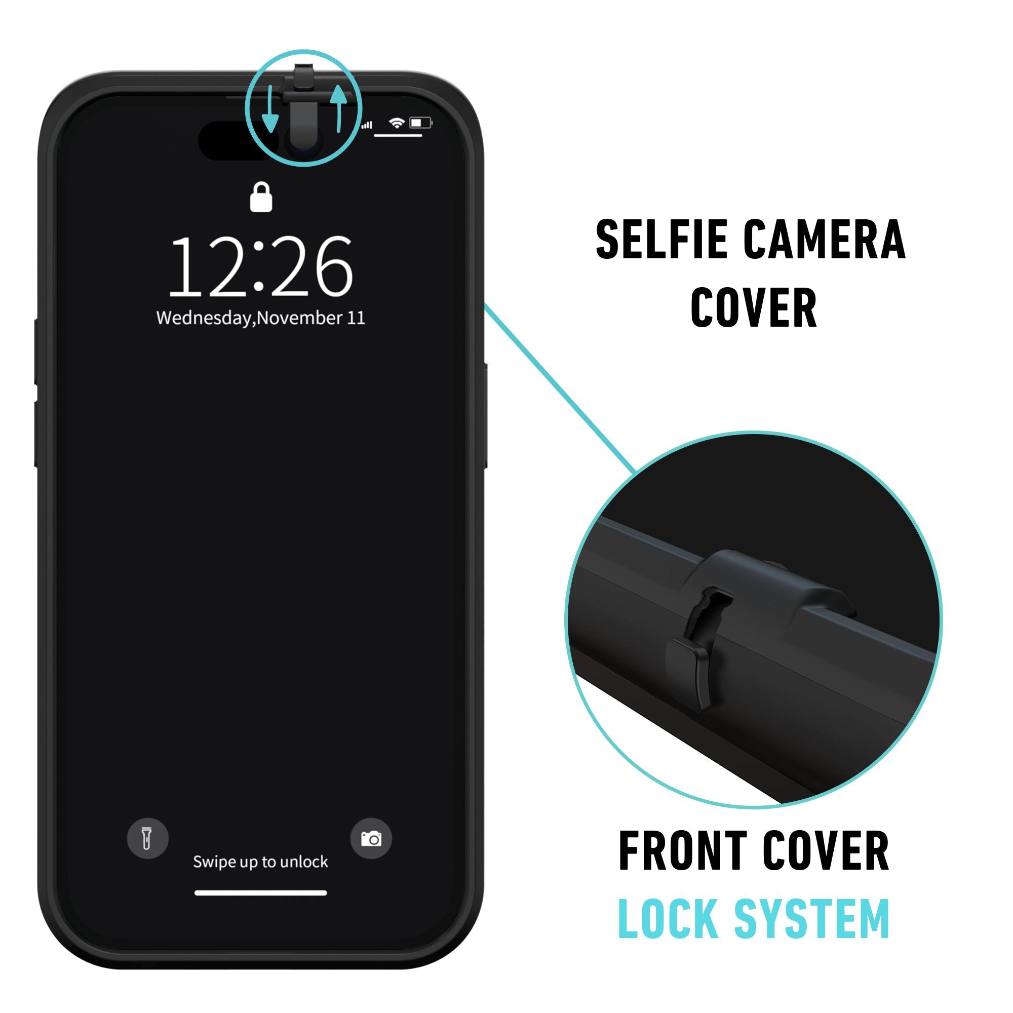 iPhone 17 privacy case with camera cover and lens protector – Spy-Fy