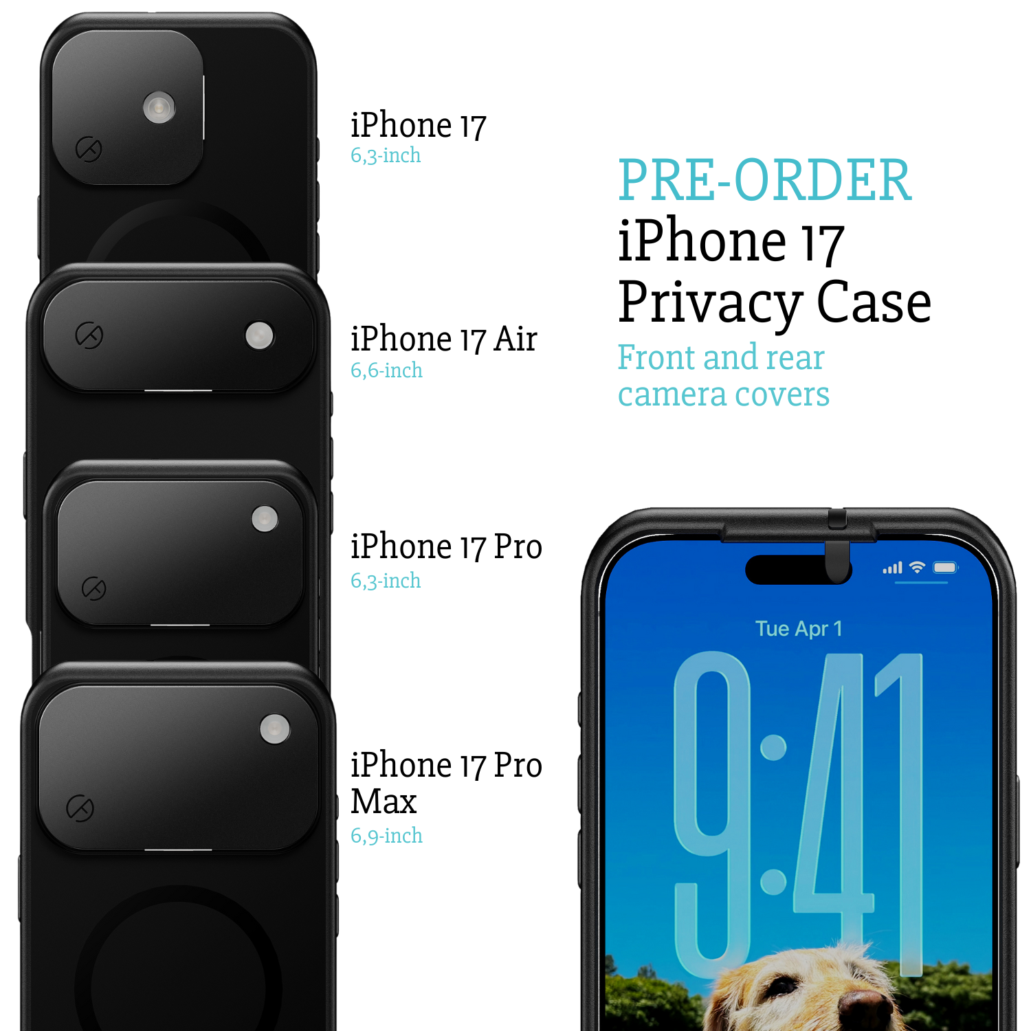 PRE-ORDER - iPhone 17, 17 Air, 17 Pro of 17 Pro Max Privacy Case