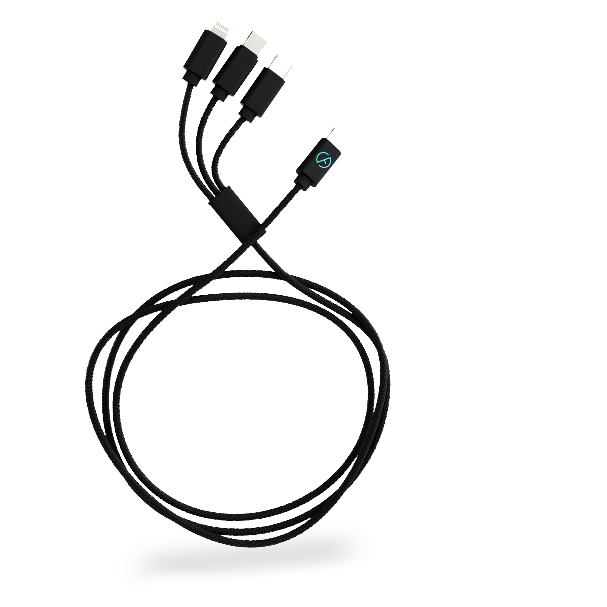 JuiceBack: Data Blocking Charging Cable 3 in 1 | USB-A to Lightning, USB-C & Micro USB
